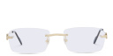 Shop Cartier Première de Cartier Rimless Wide Eyeglasses online.