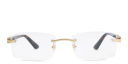Shop Cartier Signature 'C'de Cartier Rimless Eyeglasses online.
