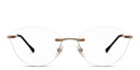 Shop EYE'M Rimless Wide Cat Eye Eyeglasses online.