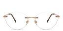 Shop EYE'M Rimless Wide Cat Eye Eyeglasses online.