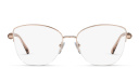 Shop BVLGARI Half Rim Wide Cat Eye Eyeglasses online.