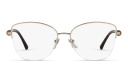 Shop BVLGARI Half Rim Wide Cat Eye Eyeglasses online.