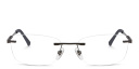 Shop EYE'M Rimless Wide Rectangle Eyeglasses online.