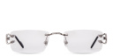 Shop Cartier Signature 'C'de Cartier Rimless Eyeglasses online.