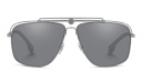 Shop VERSACE Greca-detailed Aviator Sunglasses online.