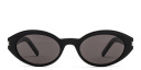 Shop SAINT LAURENT Engraved Logo Oval Sunglasses online.