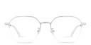 Shop BOTTEGA VENETA Half-Rim Irregular Eyeglasses online.