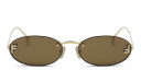 Shop FENDI First Crystal Rimless Oval Sunglasses online.
