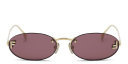 Shop FENDI First Crystal Rimless Oval Sunglasses online.