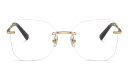 Shop TIFFANY Logo Rimless Wide Irregular Eyeglasses online.
