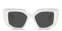 Shop PRADA Triangle Logo Irregular Sunglasses online.