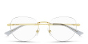 Shop MONTBLANC Rimless Round Eyeglasses online.