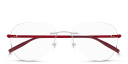 Shop MONTBLANC Wide Rimless Pilot Eyeglasses online.