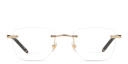 Shop MONTBLANC Rimless Rectangle Eyeglasses online.