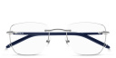 Shop MONTBLANC Rimless Rectangle Eyeglasses online.
