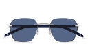 Shop MONTBLANC Rimless Irregular Sunglasses online.