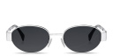 Shop CELINE Metal Triomphe Oval Sunglasses online.