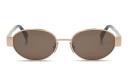 Shop CELINE Metal Triomphe Oval Sunglasses online.