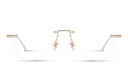 Shop MONTBLANC Rimless Pilot Eyeglasses online.
