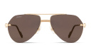 Shop Cartier Première de Cartier Half-Rim Pilot Sunglasses online.