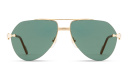 Shop Cartier Première de Cartier Half-Rim Pilot Sunglasses online.
