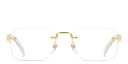 Shop DAVID BECKHAM Rimless Rectangle Eyeglasses online.