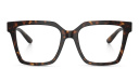 Shop Dolce & Gabbana DG Logo Square Eyeglasses online.