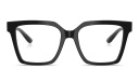 Shop Dolce & Gabbana DG Logo Square Eyeglasses online.