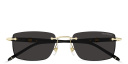 Shop MONTBLANC Meisterstück Rimless Rectangle Sunglasses online.