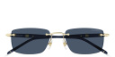 Shop MONTBLANC Meisterstück Rimless Rectangle Sunglasses online.