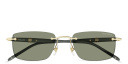 Shop MONTBLANC Meisterstück Rimless Rectangle Sunglasses online.