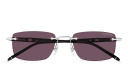 Shop MONTBLANC Meisterstück Rimless Rectangle Sunglasses online.