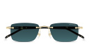 Shop MONTBLANC Meisterstück Rimless Rectangle Sunglasses online.