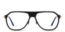 Shop TOM FORD Logo Wide Pilot Eyeglasses online.