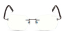 Shop TOM FORD Logo Rimless Rectangle Eyeglasses online.