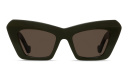 Shop LOEWE Anagram Green Cat-Eye Sunglasses online.