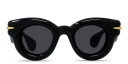 Shop LOEWE Signature Black Pantos Sunglasses online.