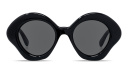 Shop LOEWE Curvy Black Irregular Sunglasses online.
