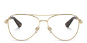 Shop BURBERRY Logo Wide Pilot Eyeglasses online.