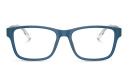 Shop Emporio Armani Logo Wide Rectangle Eyeglasses online.