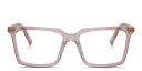 Shop MIU MIU Vertical Logo Square Eyeglasses online.