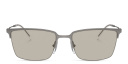 Shop Emporio Armani Logo Half-Rim Square Sunglasses online.