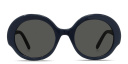 Shop LOEWE Slim Blue Round Sunglasses online.
