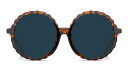 Shop LINDA FARROW Nova Oversized Round Sunglasses online.