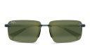 Shop Maui Jim Laulima Unisex Rimless Rectangle Sunglasses online.