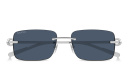 Shop GUCCI Horsebit Rimless Rectangle Sunglasses online.