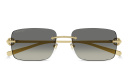 Shop GUCCI Horsebit Rimless Rectangle Sunglasses online.