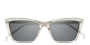 Shop SAINT LAURENT SL 737 Mica Thin Rectangle Sunglasses online.