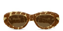 Shop BOTTEGA VENETA Bold Ribbon Oval Sunglasses online.