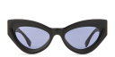 Shop FENDI FF Diamonds Black Cat-Eye Sunglasses online.